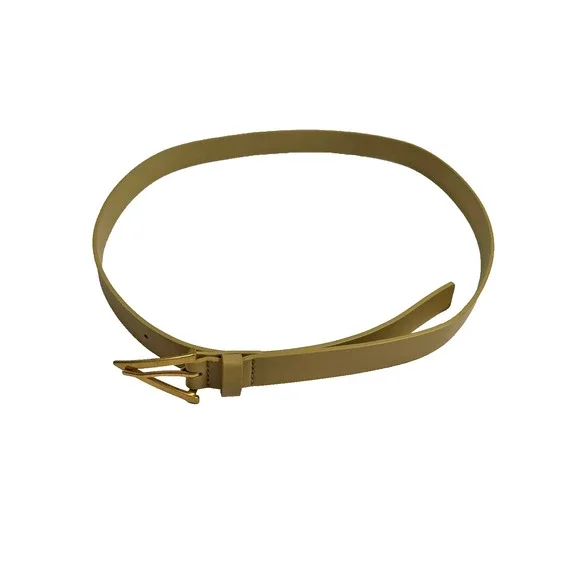 Bottega Veneta Cintura French Calf Leather Belt Olive Green Size 85 cm/34 in